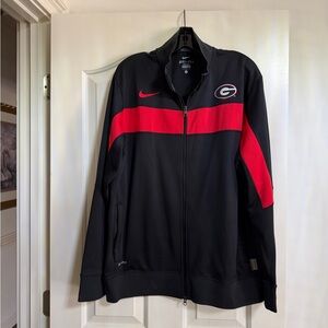 Georgia Nike Men's Black Jacket with Red Accents